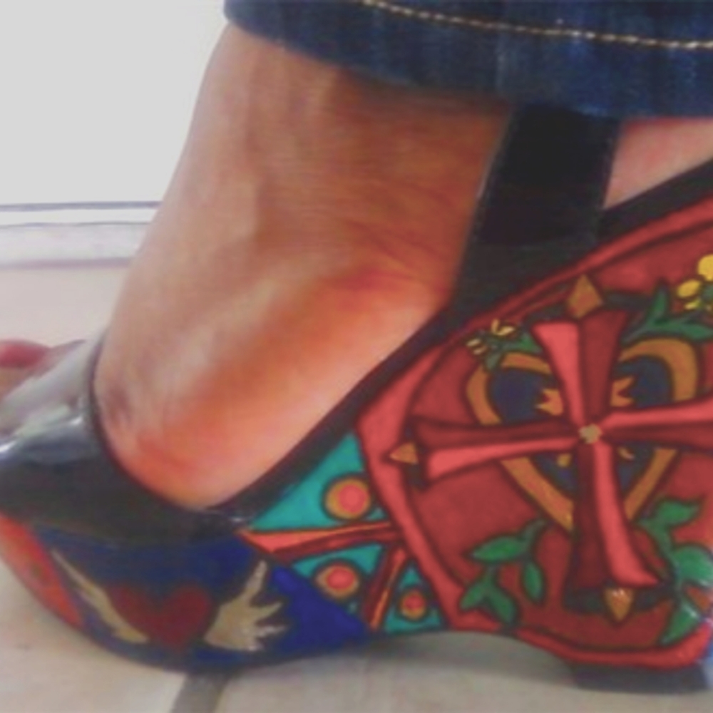 Custom handpainted shoes